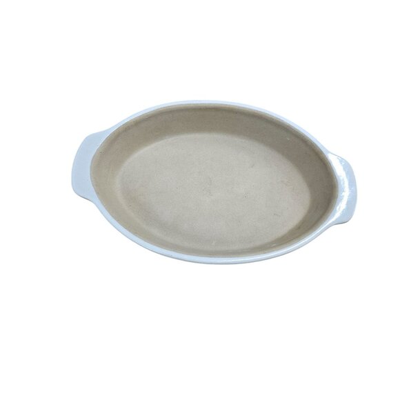 Pampered Chef Small Oval Baker Stoneware Cream USA - Picture 2 of 6